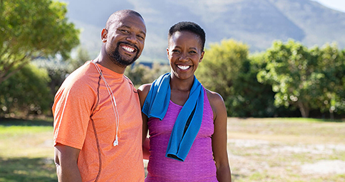 Happy couple covered by AmeriHealth insurance
